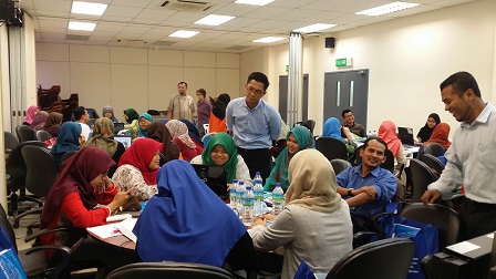 Some of the lecturers and students who are involved in “Kerjasama Pintar MeSTI BKKM-UPM 2016†programme undergoing a comprehensive training provided by BKKM
